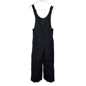 Rawik Kids Black Insulated Snow Bibs Overalls Size Large Winter Outdoor Warm